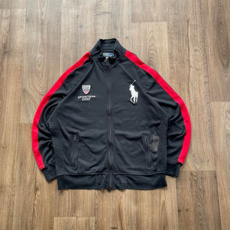 Ralph Lauren Black Zip Jacket USA Embroidery